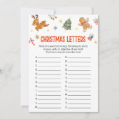 Kerst Letterspel Feestdagenkaart (Voorkant)