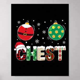 Kerst Leuk Bijpassend Paar Familie Kastanjes Manne Poster