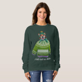 Kerst leuk Corgi lelijke Kerst hond Moeder Trui (Voorkant volledig)