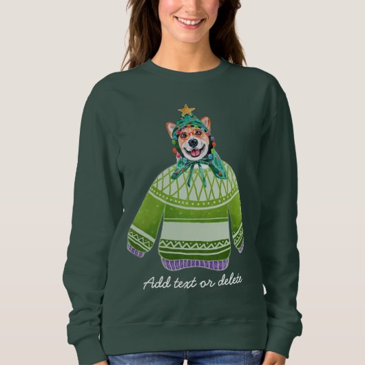 Kerst leuk Corgi lelijke Kerst hond Moeder Trui (Voorkant)