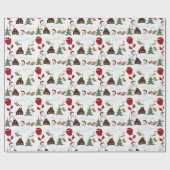 Kerst leuk ontwerp cadeaupapier (Vlak)