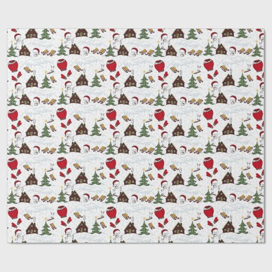 Kerst leuk ontwerp cadeaupapier (Vlak)