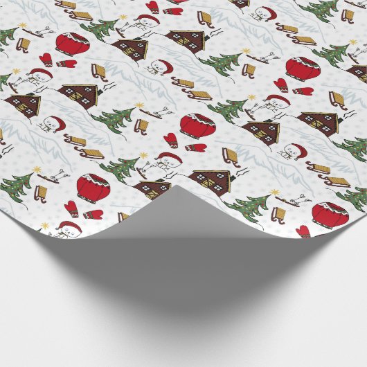 Kerst leuk ontwerp cadeaupapier (Hoek)