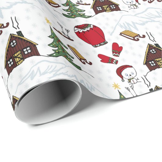 Kerst leuk ontwerp cadeaupapier (Rol Hoek)