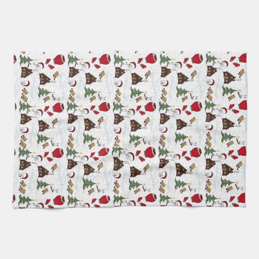 Kerst leuk ontwerp theedoek (Horizontaal)