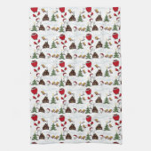 Kerst leuk ontwerp theedoek (Verticaal)