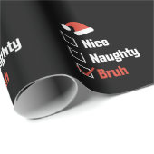 Kerst Leuk Stout Broer Grappige Kerstlijst Cadeaupapier (Rol Hoek)