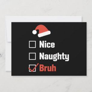 Kerst Leuk Stout Broer Grappige Kerstlijst Feestdagenkaart