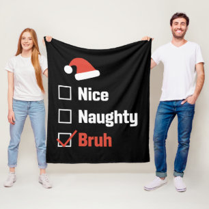 Kerst Leuk Stout Broer Grappige Kerstlijst Fleece Deken