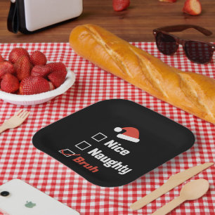 Kerst Leuk Stout Broer Grappige Kerstlijst Papieren Bordje