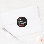 Kerst Leuk Stout Broer Grappige Kerstlijst Ronde Sticker (Envelop)