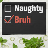 Kerst Leuk Stout Broer Grappige Kerstlijst Theedoek (Gevouwen)