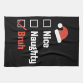 Kerst Leuk Stout Broer Grappige Kerstlijst Theedoek (Horizontaal)