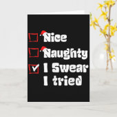 Kerst leuk stout ik zweer dat ik het geprobeerd he kaart (Gele Bloem)