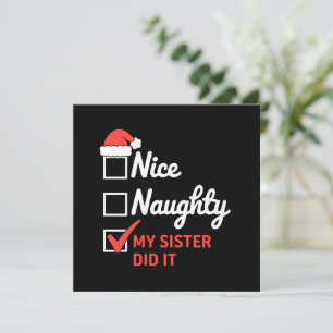 Kerst Leuk Stoute Zus Heeft Het Gedaan Xmas Famili Feestdagenkaart