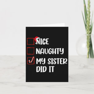 Kerst Leuk Stoute Zus Heeft Het Gedaan Xmas Famili Kaart
