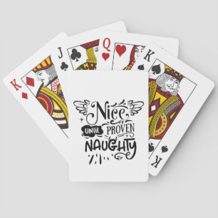 Kerst leuk tot bewezen stoute grappige kerstman pokerkaarten