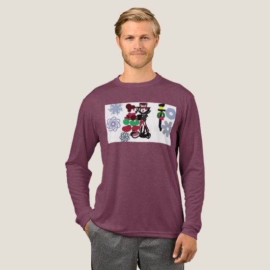 Kerst leuk wandelen Tri-Blend shirt (Voorkant)