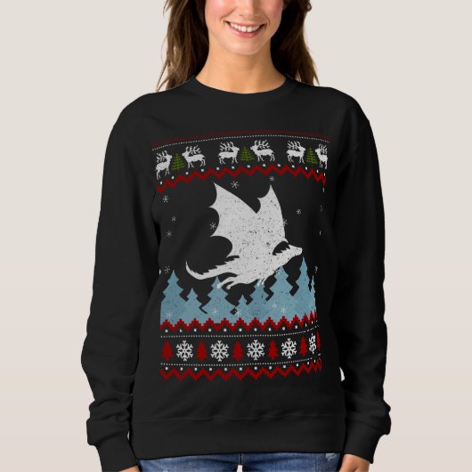Kerst Leuke Dragon Lelijke trui Xmas (Voorkant)