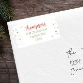 Kerst Leuke grillige kleurrijke Confetti Etiket