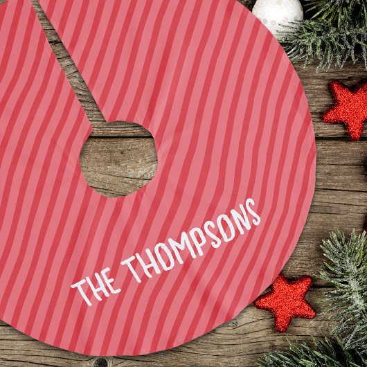 Kerst Leuke grillige rode strepen vakantie Kerstboom Rok