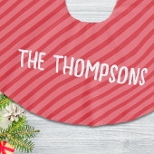 Kerst Leuke grillige rode strepen vakantie Kerstboom Rok