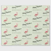 Kerst Leuke Kleurrijke Roze Flamingo Custom Cadeaupapier (Vlak)