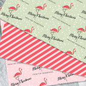 Kerst Leuke Kleurrijke Roze Flamingo Custom Inpakpapier Vel