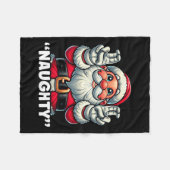 Kerst Leuke Lijst Santa Naughty Grappige Kerstmis Fleece Deken (Voorkant (Horizontaal))