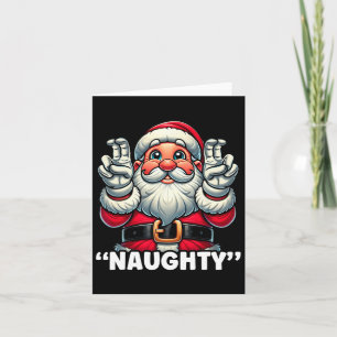 Kerst Leuke Lijst Santa Naughty Grappige Kerstmis Kaart