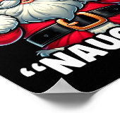 Kerst Leuke Lijst Santa Naughty Grappige Kerstmis Poster (Hoek)