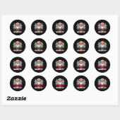 Kerst Leuke Lijst Santa Naughty Grappige Kerstmis Ronde Sticker (Vel)