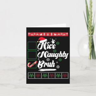 Kerst Leuke Naughty Bruh Candy Cane Xmas Vrouwen Kaart