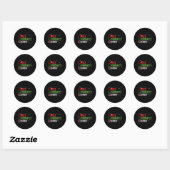 Kerst Leuke Naughty Bruh Grappige Kerstlijst Kinde Ronde Sticker (Vel)