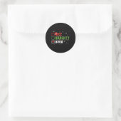 Kerst Leuke Naughty Bruh Grappige Kerstlijst Kinde Ronde Sticker (Tas)