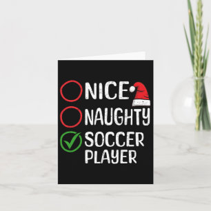 Kerst Leuke Naughty Soccer Speler Kerstlijst Kaart