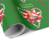 Kerst Leuke peperkoek Man Gepersonaliseerd Cadeaupapier (Rol Hoek)