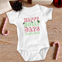 Kerst Leuke Santa Baby Gelukkige Holly Dagen Romper