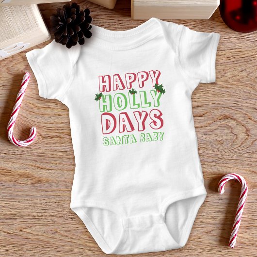 Kerst Leuke Santa Baby Gelukkige Holly Dagen Romper