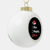 Kerst Leuke Stoute Bruh Grappige Kerstlijst Keramische Bal Ornament (Links)