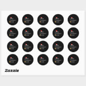Kerst Leuke Stoute Bruh Grappige Kerstlijst Ronde Sticker (Vel)