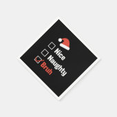 Kerst Leuke Stoute Bruh Grappige Kerstlijst Servet (Hoek)