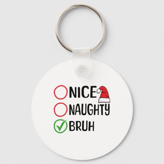 Kerst Leuke Stoute Bruh Kerst Kerstlijst Sa Sleutelhanger (Voorkant)