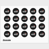 Kerst Leuke Stoute Paar Grappige Kerstmis Matching Ronde Sticker (Vel)