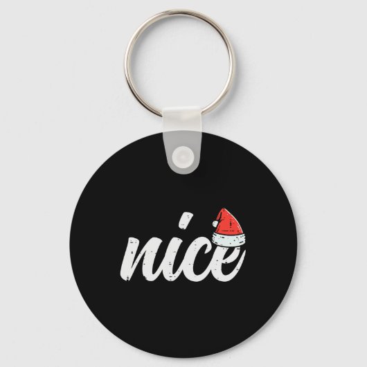 Kerst Leuke Stoute Paar Grappige Kerstmis Matching Sleutelhanger (Voorkant)