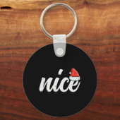 Kerst Leuke Stoute Paar Grappige Kerstmis Matching Sleutelhanger (Voorkant)