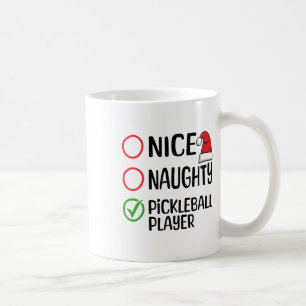 Kerst Leuke Stoute Pickleball Speler Kerstlijst Koffiemok
