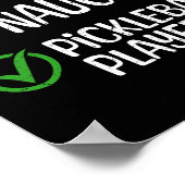 Kerst Leuke Stoute Pickleball Speler Kerstlijst Poster (Hoek)