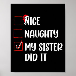 Kerst Leuke stoute zus deed het Xmas Family B Poster