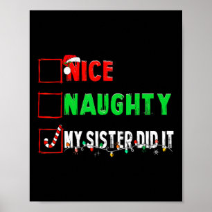 Kerst Leuke stoute zus deed het Xmas Family B Poster